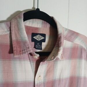 Salt Valley Western Shirt Flannel Button Up Men's XS Pink Plaid Shacket LS